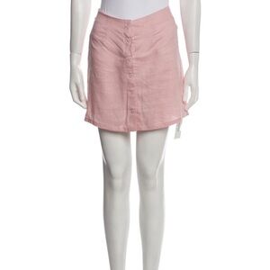 Reformation Pink Linen A Line Skirt in Size XS